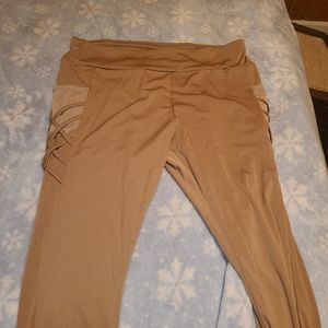 Tan stretch pants